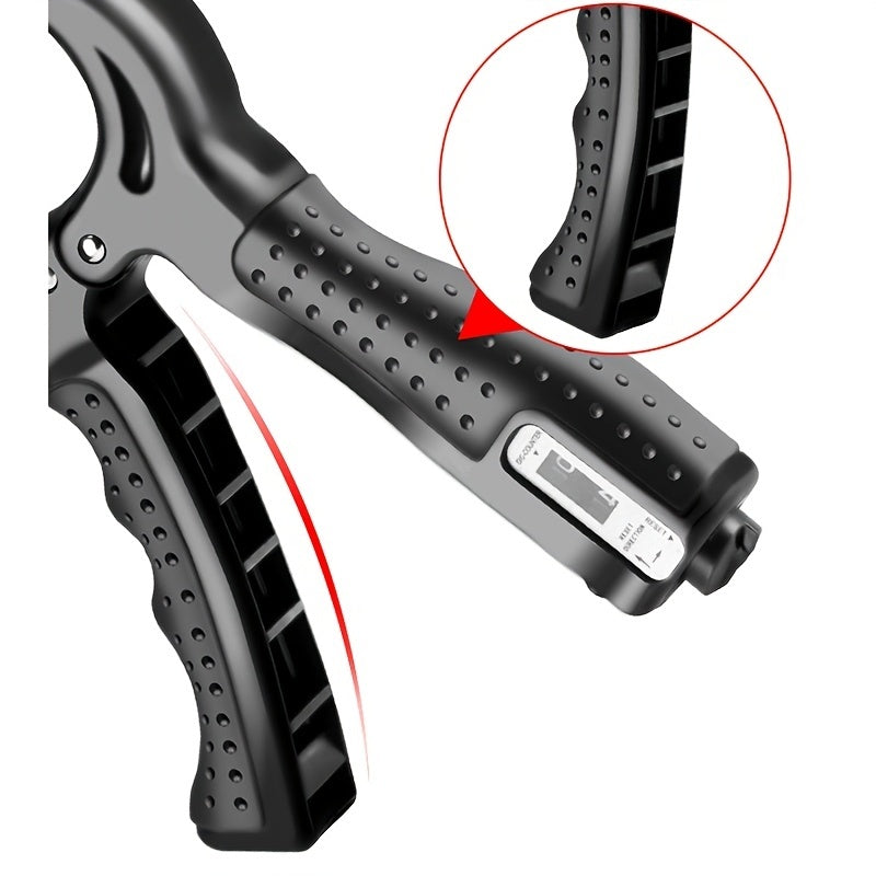 Close-up of the grip detailing on a Single Pack Professional Hand Grip Strength Trainer, showing ergonomic design.