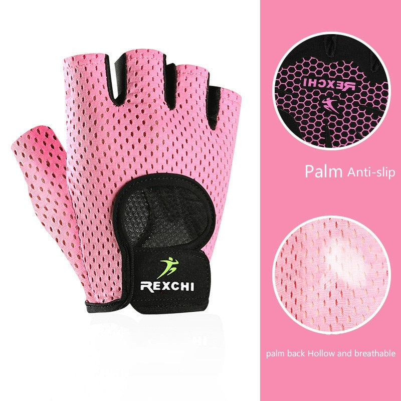 Professional Non-Slip Fitness Gloves Black/Pink