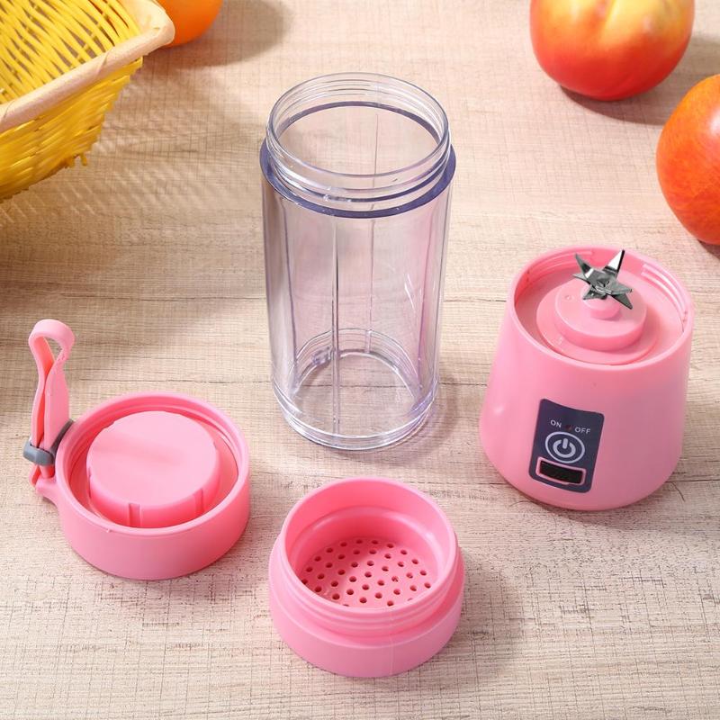 380ML 2/4/6 Blades Handhelds Juicer Bottle with Mini USB Electric