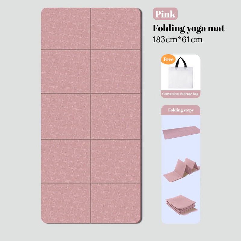Foldable eco-friendly non-slip double-sided yoga mat