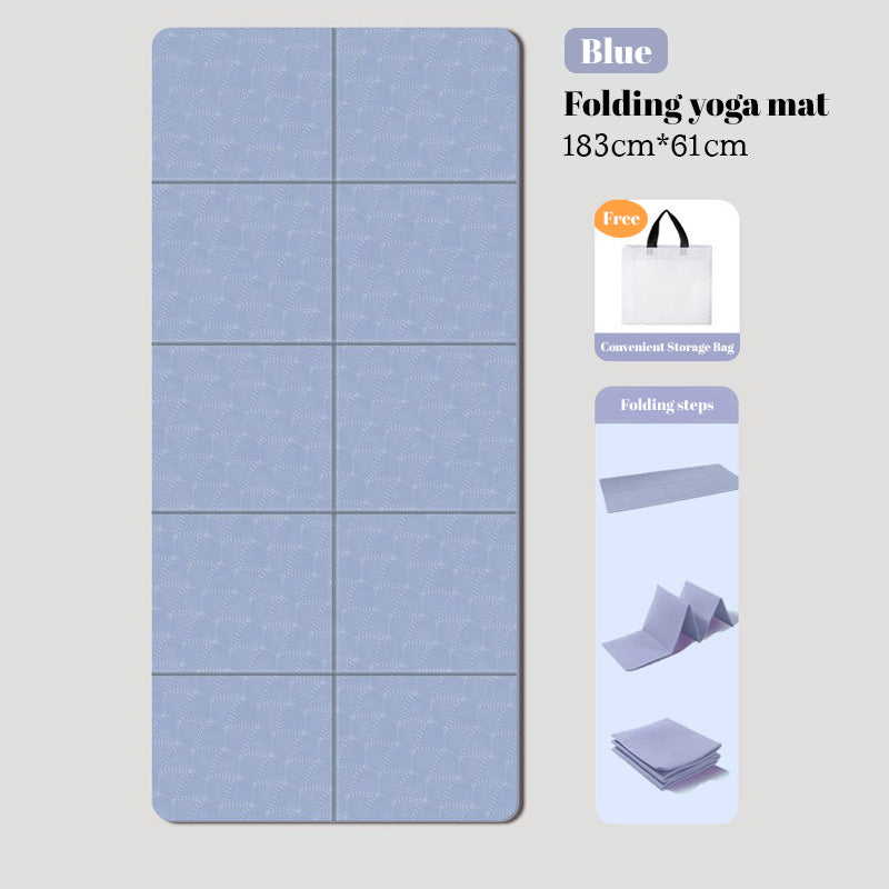 Foldable eco-friendly non-slip double-sided yoga mat