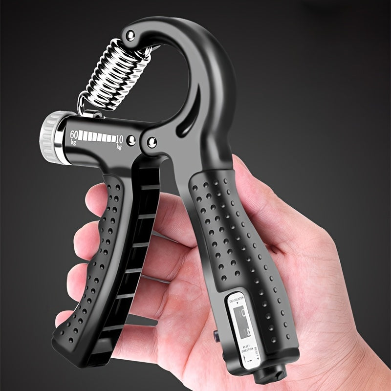 Single Pack Professional Hand Grip Strength Trainer held in hand with adjustable resistance features.