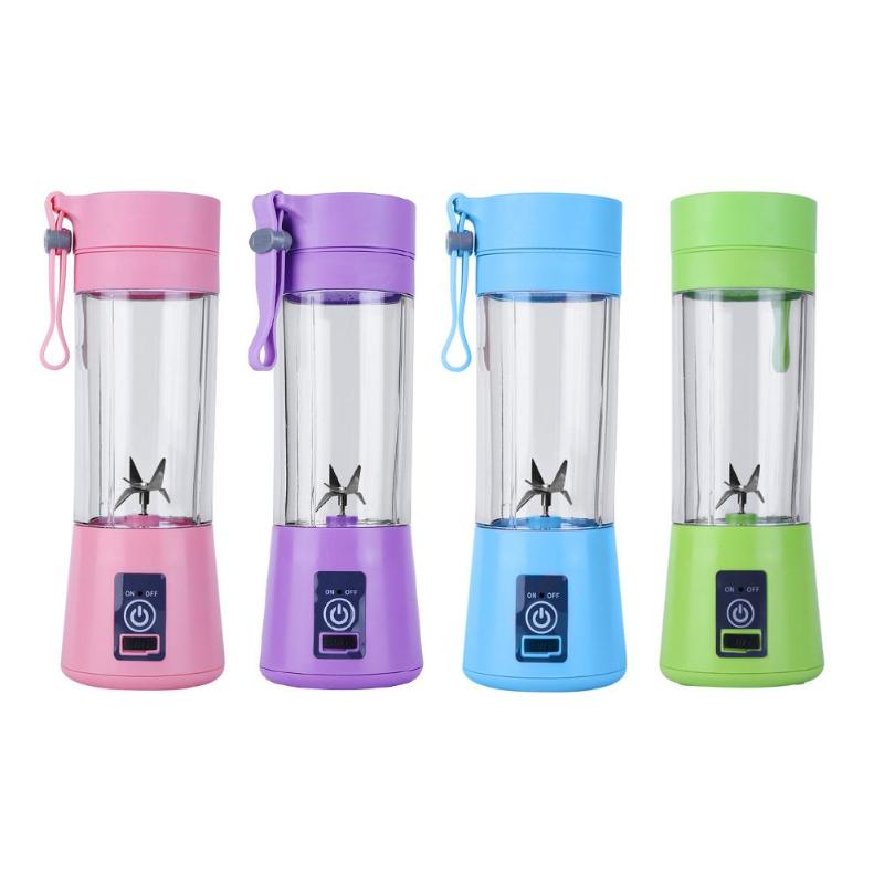 380ML 2/4/6 Blades Handhelds Juicer Bottle with Mini USB Electric