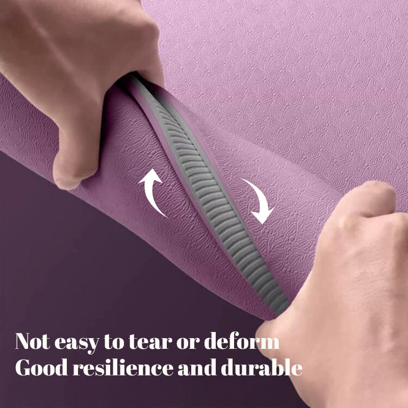 Foldable eco-friendly non-slip double-sided yoga mat