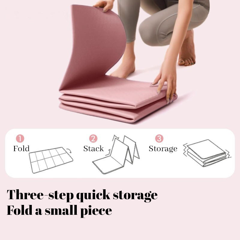 Foldable eco-friendly non-slip double-sided yoga mat