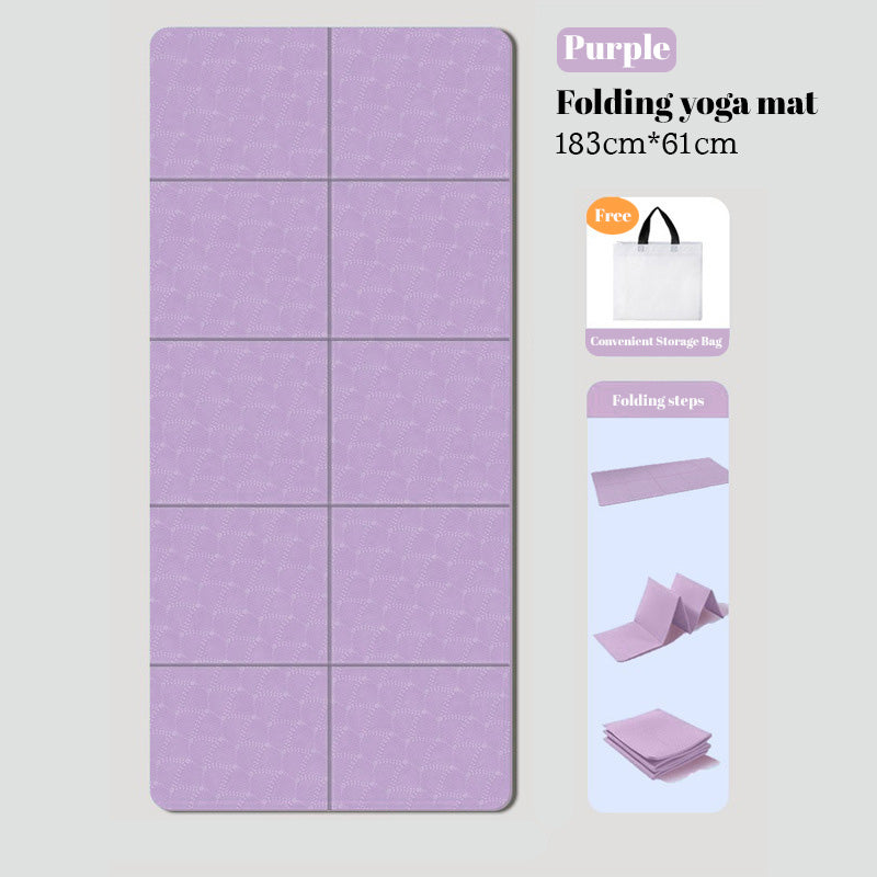 Foldable eco-friendly non-slip double-sided yoga mat