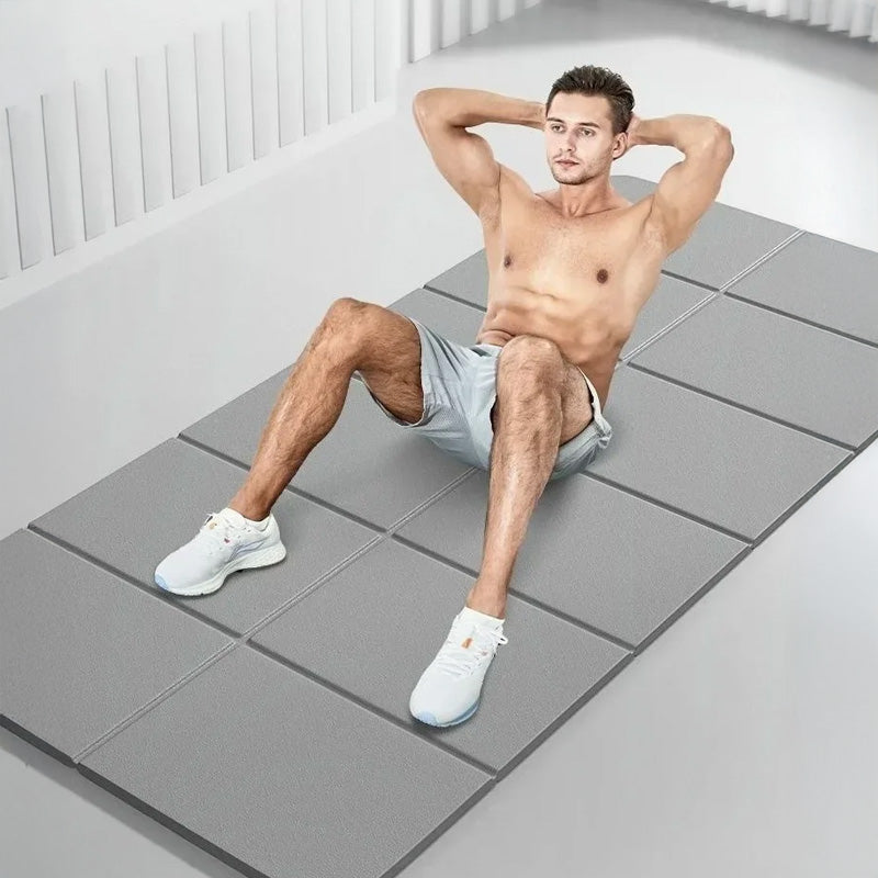 Foldable eco-friendly non-slip double-sided yoga mat