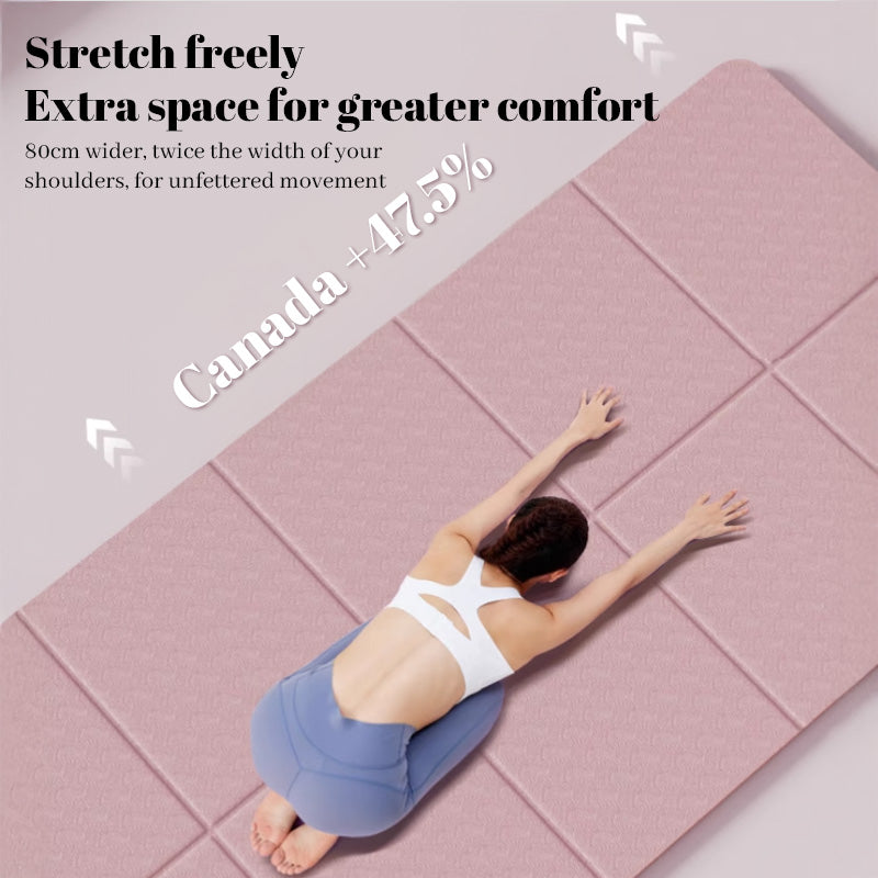 Foldable eco-friendly non-slip double-sided yoga mat