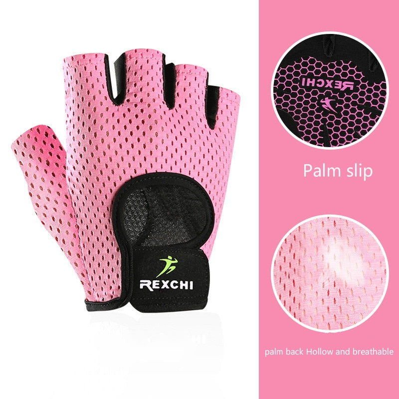 Professional Non-Slip Fitness Gloves Black/Pink