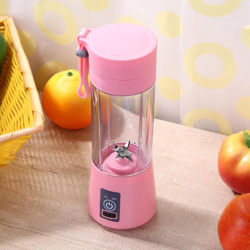 380ML 2/4/6 Blades Handhelds Juicer Bottle with Mini USB Electric