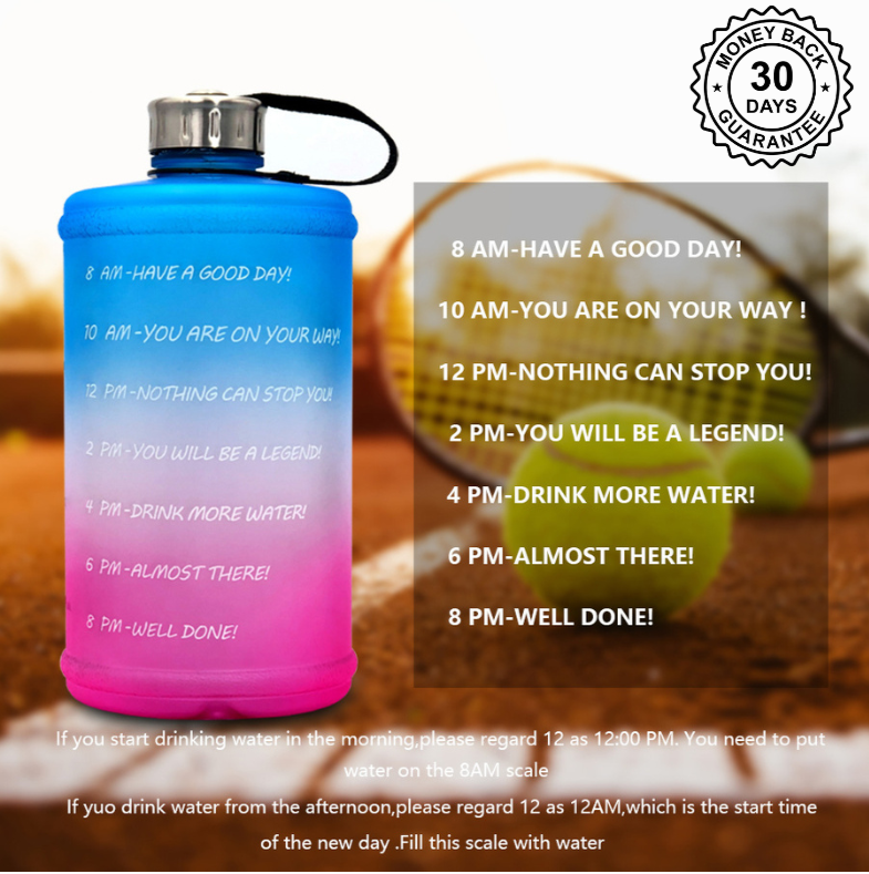 2.2L Sports Water Bottle Gradient