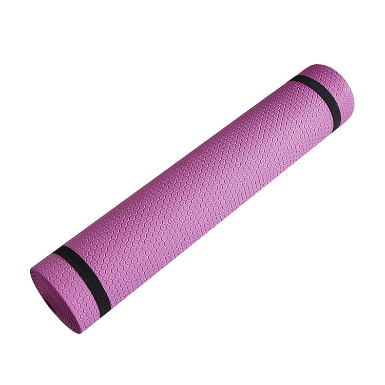 Yoga Mat Fitness Moisture-proof Thickened EVA in solid purple color, ideal for running sports and fitness activities.